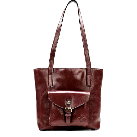 Patricia Nash Vintage Banbury Leather Tote in British Tan w Dust Bag